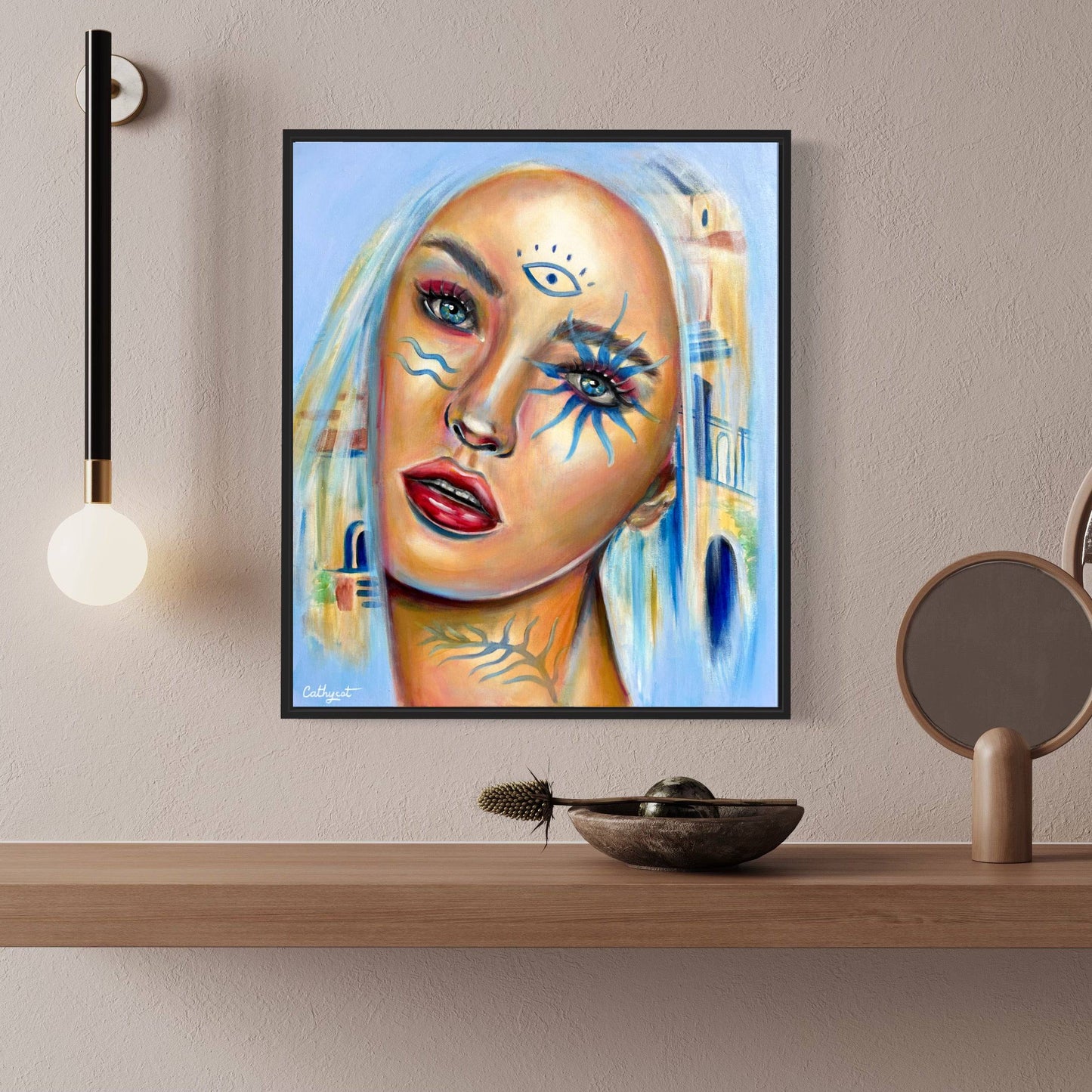 "Greece modern" Original painting