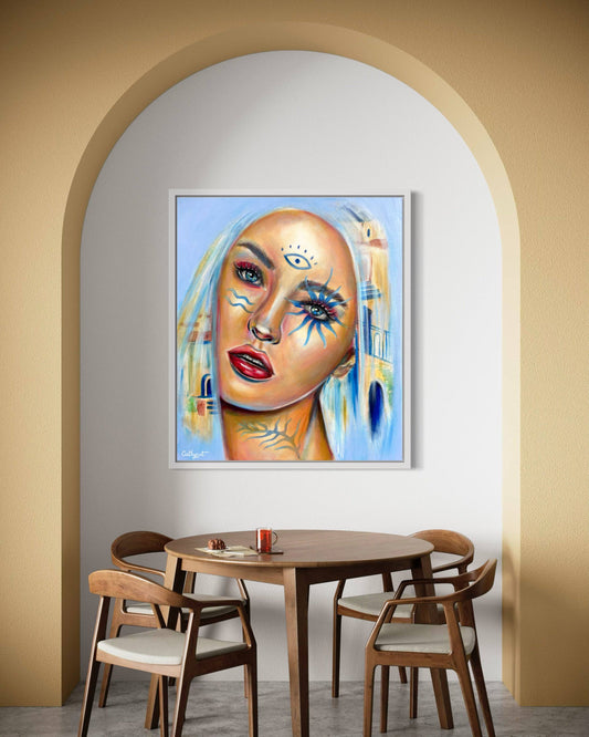 "Greece modern" Original painting